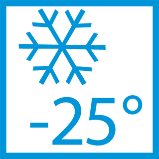 Gwarantowany zakres roboczy do -25°C